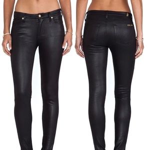 Seven 7 Jeans, black impression-leather pants (for all mankind)